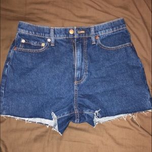 HIGH WAIST DENIM SHORT-PINK